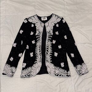 Sequined, Sparkly 80’s Vintage Cardigan from Lime Nite